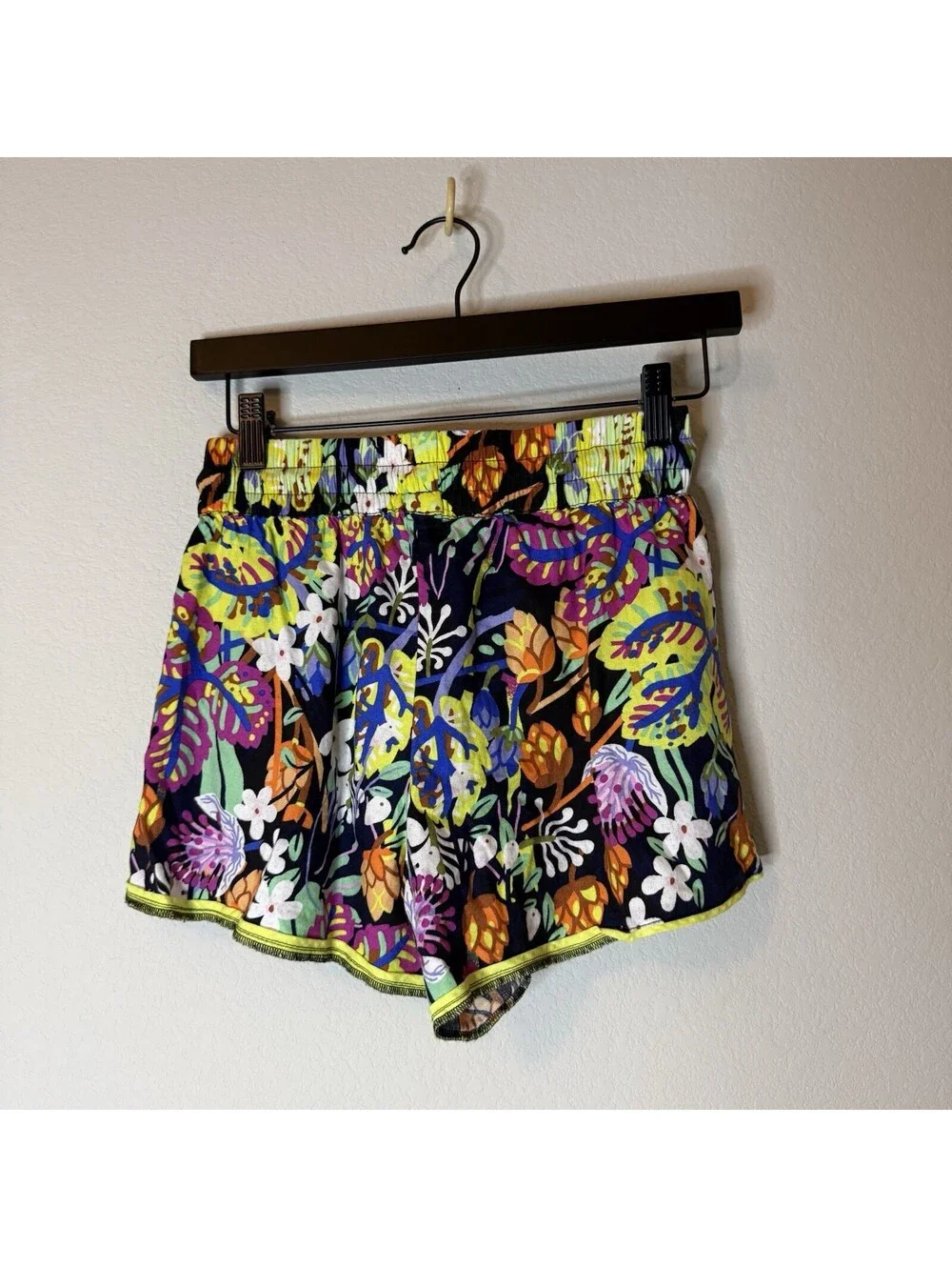 Marcos Navarro Anthropologie Floral Shorts Women XXS Tassel Boho Pull On